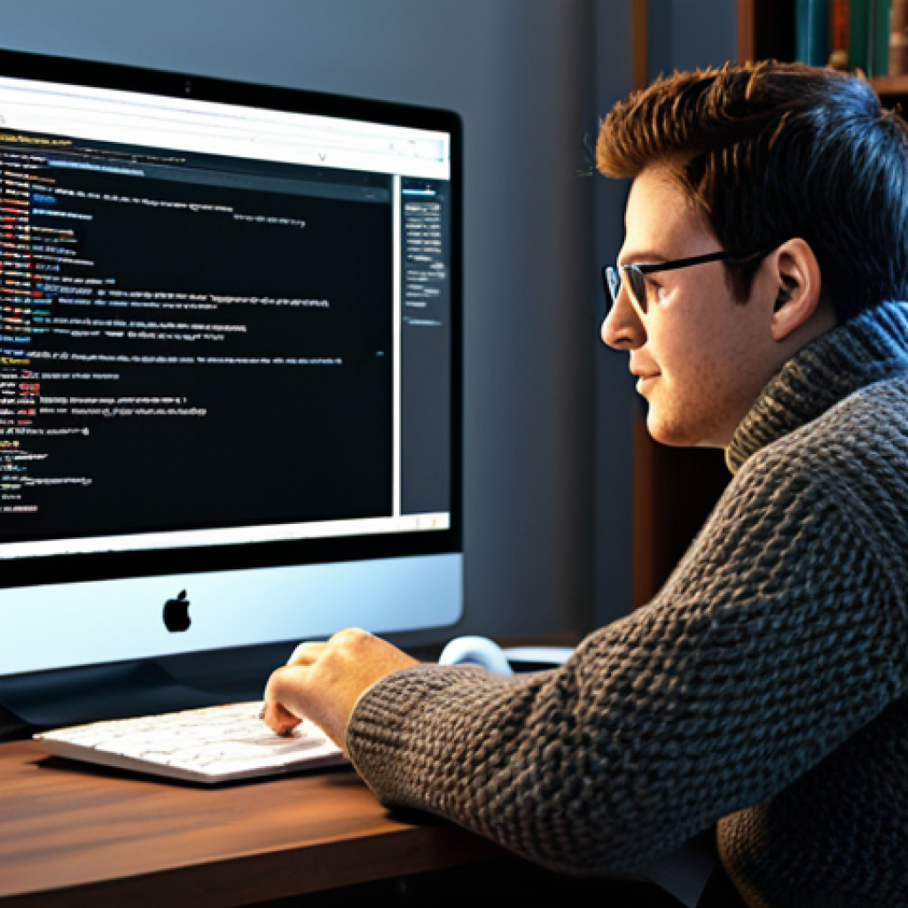 Online Forum Help**

"A person sitting at a desk, illuminated by a monitor screen displaying a typical online forum interface with code snippets and question threads. They are wearing glasses and a comfortable sweater, fully clothed. The environment is a tidy home office, bookshelves in the background, warm lighting. Focus on the helpful exchange of information. Perfect anatomy, correct proportions, well-formed hands, proper finger count, natural body proportions. Safe for work, appropriate content, fully clothed, professional, modest, family-friendly."

**