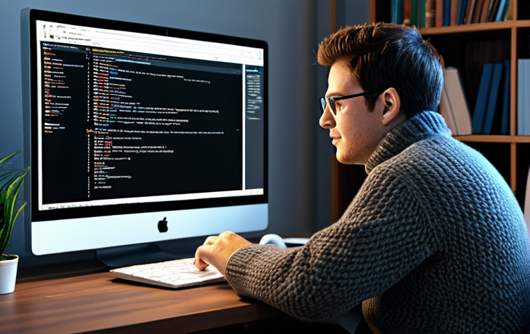 Online Forum Help**

"A person sitting at a desk, illuminated by a monitor screen displaying a typical online forum interface with code snippets and question threads. They are wearing glasses and a comfortable sweater, fully clothed. The environment is a tidy home office, bookshelves in the background, warm lighting. Focus on the helpful exchange of information. Perfect anatomy, correct proportions, well-formed hands, proper finger count, natural body proportions. Safe for work, appropriate content, fully clothed, professional, modest, family-friendly."

**