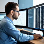 빅데이터 기술자의 직업 만족도 개선 - Focused Big Data Technician**

"A professional Big Data technician, fully clothed in modest attire, ...